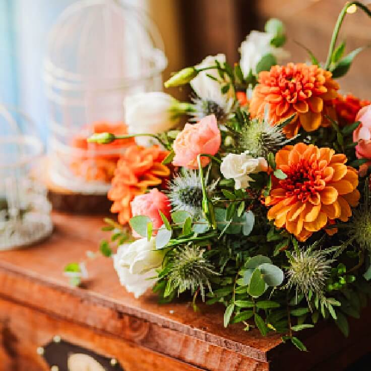 カラードアレンジメント（オレンジ）